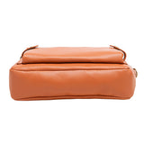 PU Leather Crossbody Three-Layer Shoulder Bag for Women Brown