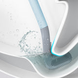 2 Pcs Toilet Brush Long-Handled Golf Toilet Brush Wall-Mounted Toilet Brush Blue