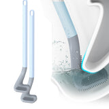 2 Pcs Toilet Brush Long-Handled Golf Toilet Brush Wall-Mounted Toilet Brush Blue
