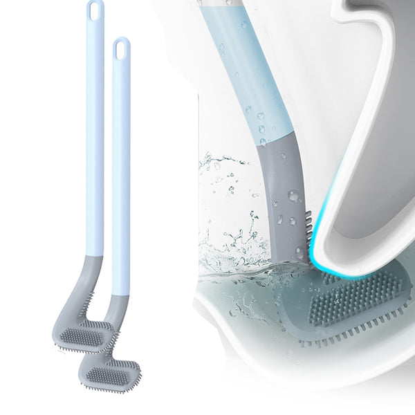 2 Pcs Toilet Brush Long-Handled Golf Toilet Brush Wall-Mounted Toilet Brush Blue
