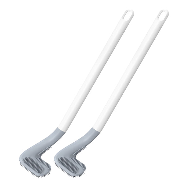2 Pcs Toilet Brush Long-Handled Golf Toilet Brush Wall-Mounted Toilet Brush White