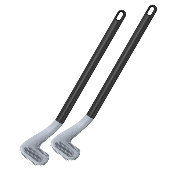 2 Pcs Toilet Brush Long-Handled Golf Toilet Brush Wall-Mounted Toilet Brush Black