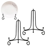 2Pcs Plate Stands Iron Display Frame Triangle Storage Rack Small Size