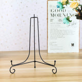 2Pcs Plate Stands Iron Display Frame Triangle Storage Rack Medium Size
