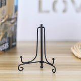 2Pcs Plate Stands Iron Display Frame Triangle Storage Rack Small Size