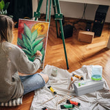 Paintbrush Rinser Running Water Cycle Paint Brush Cleaner Paint Brush Washer Paintbrush Cleaning Tool Art Supplies Green