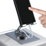 Foldable Desktop Phone Holder Adjustable Table Cell Phone Stand Phone Accessories Silver