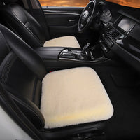 3Pcs Universal Car Seat Cover Front Rear Cushion Plush Pad Protector Mat Warm Beige