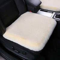 3Pcs Universal Car Seat Cover Front Rear Cushion Plush Pad Protector Mat Warm Beige