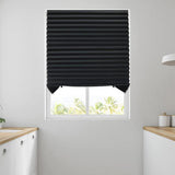 Pleated Blind Curtain Half Blackout Home Window Covers Shade Black