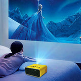 240P Mini Projector Portable Smart Projector Home Video Projector Yellow