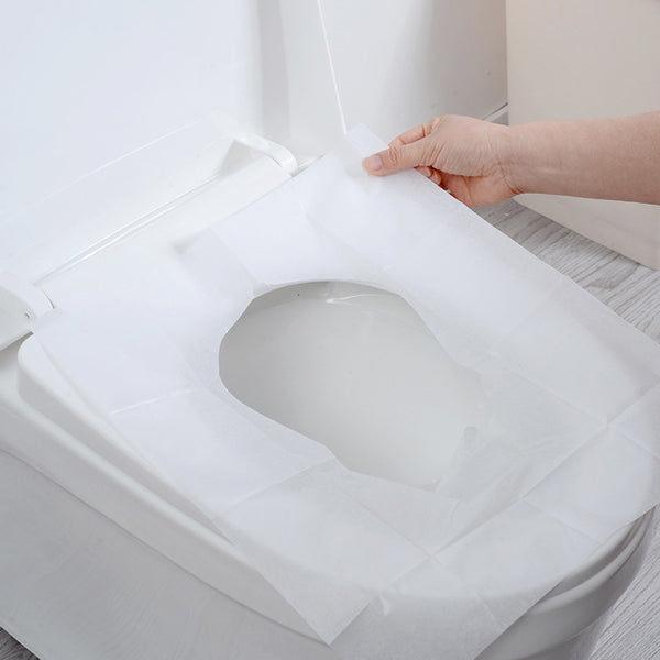 10 Pieces/Pack Portable Disposable Paper Toilet Seat Cover Biodegradable Sanitary Flushable