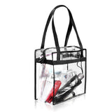 PVC Clear Transparent Tote Bag Handbag with Shoulder Strap Zipper