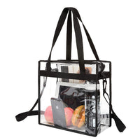 PVC Clear Transparent Tote Bag Handbag with Shoulder Strap Zipper