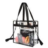 PVC Clear Transparent Tote Bag Handbag with Shoulder Strap Zipper
