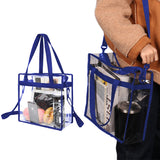 PVC Clear Transparent Tote Bag Handbag with Shoulder Strap Zipper