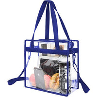 PVC Clear Transparent Tote Bag Handbag with Shoulder Strap Zipper