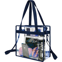 PVC Clear Transparent Tote Bag Handbag with Shoulder Strap Zipper