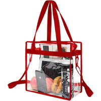 PVC Clear Transparent Tote Bag Handbag with Shoulder Strap Zipper