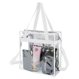 PVC Clear Transparent Tote Bag Handbag with Shoulder Strap Zipper