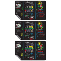 Fridge Sticker Magnetic Black Dry Erase Board Chalkboard Sticker 3pcs