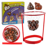 Poo Head Hoop Basketball Party Game – Adjustable Basket Net for Fun