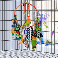 Bird Swing Chewing Toys Parrot Cotton Rope Ring