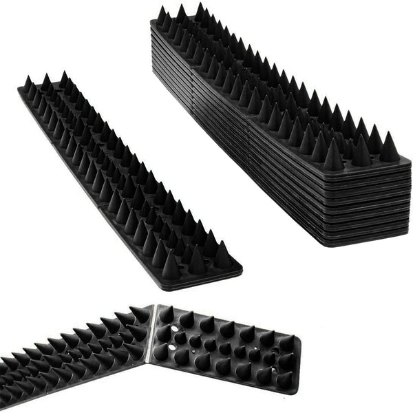 10PCS Bird Deterrent Spikes Anti Cat Climb Wall Fence Spikes Bird Repellent Black