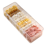Plastic Clear Cable Management Box Power Cord Organizer with Lid and 8 Wire Ties