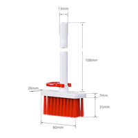 5 in 1 Multifunction Keyboard Cleaning Soft Brush Computer Earphone Cleaning Tools Kit White + Red