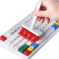5 in 1 Multifunction Keyboard Cleaning Soft Brush Computer Earphone Cleaning Tools Kit White + Red