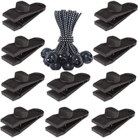 Heavy Duty Tent Camping Clamps Tarp Clips with Elastic String