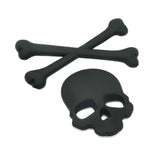 3D Metal Skull Crossbones Emblem Logo Sticker for Car Motorcycle