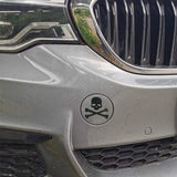 3D Metal Skull Crossbones Emblem Logo Sticker for Car Motorcycle
