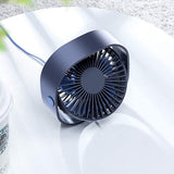 Mini USB Desk Fan 3 Speeds Portable Desktop Table Cooling Fan Blue