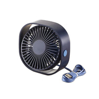Mini USB Desk Fan 3 Speeds Portable Desktop Table Cooling Fan Blue