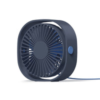 Mini USB Desk Fan 3 Speeds Portable Desktop Table Cooling Fan Blue