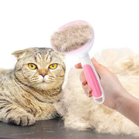 Self Cleaning Slicker Brush Pet Dog Cat Grooming Comb Brush Hair Remover Deshedding Tool Pink