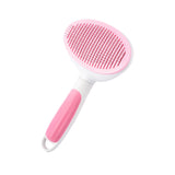 Self Cleaning Slicker Brush Pet Dog Cat Grooming Comb Brush Hair Remover Deshedding Tool Pink