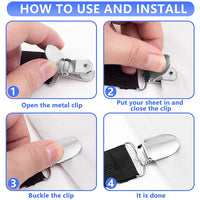 Adjustable Triangle Bed Sheet Clips Holder Mattress Fastener Straps Suspenders Gripper