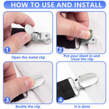 Adjustable Triangle Bed Sheet Clips Holder Mattress Fastener Straps Suspenders Gripper