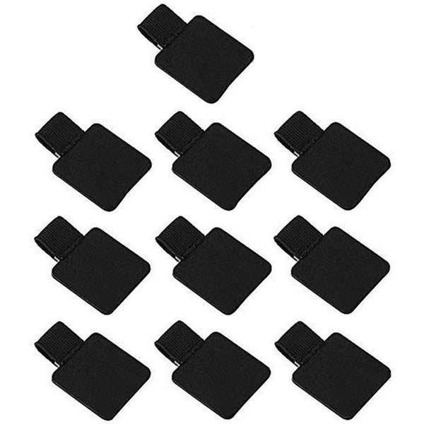 10 Pack Self Adhesive Leather Pen Loop Pen Holder Pencil Clip with Elastic