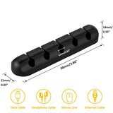 Multi Slots Self Adhesive Cable Holder Cord Clip Cable Management Solution Wire Organizer