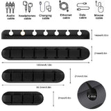 Multi Slots Self Adhesive Cable Holder Cord Clip Cable Management Solution Wire Organizer