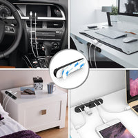 Multi Slots Self Adhesive Cable Holder Cord Clip Cable Management Solution Wire Organizer