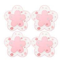 4 Pack Sakura Shaped Drinks Coasters Coffee Cup Mats Insulation Pads