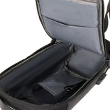 Men's Anti-theft Combination Lock Crossbody Bag with USB Port Black