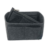 Felt Bag Organizer Handbag Insert Liner Tote Dark Gray-L