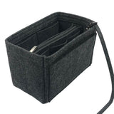 Felt Bag Organizer Handbag Insert Liner Tote Dark Gray-L