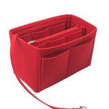 Felt Bag Organizer Handbag Insert Liner Tote Red-M
